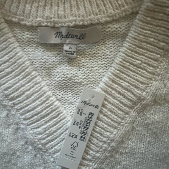 Madewell Supercrop Pullover Sweater- Ivory - Picture 3 of 3